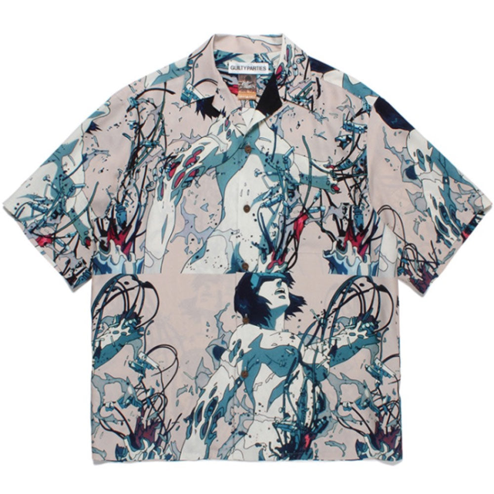 S/S Hawaiian Shirt (Type-4) x Ghost In The Shell 'Beige' WACKO